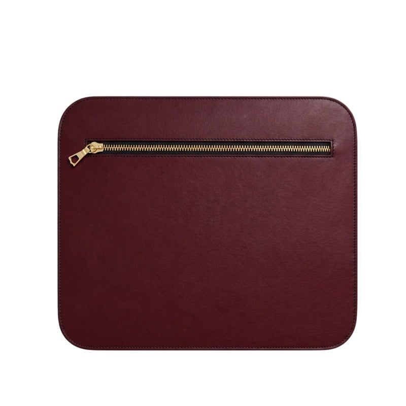 Large Zip Case in smooth tumbled leather