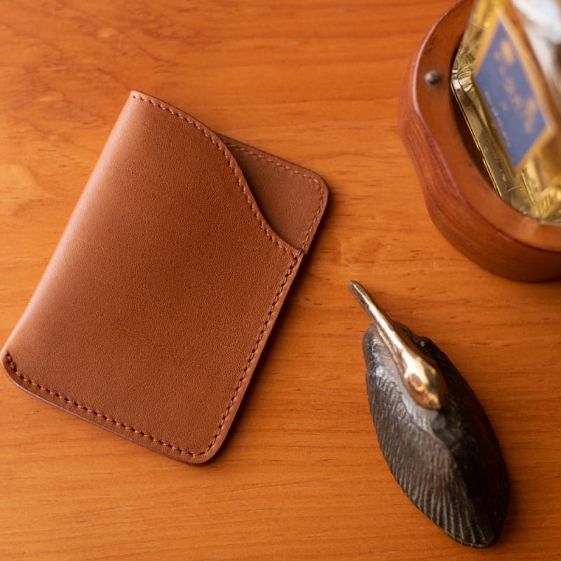 Card Wallet in smooth tumbled leather