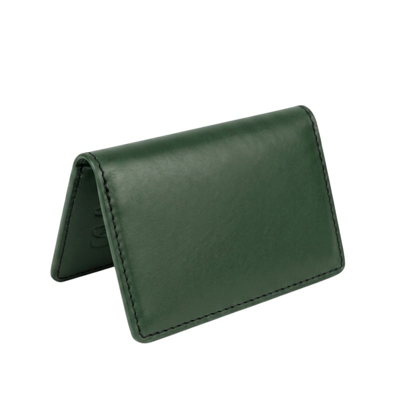Folding Card Case in smooth tumbled leather